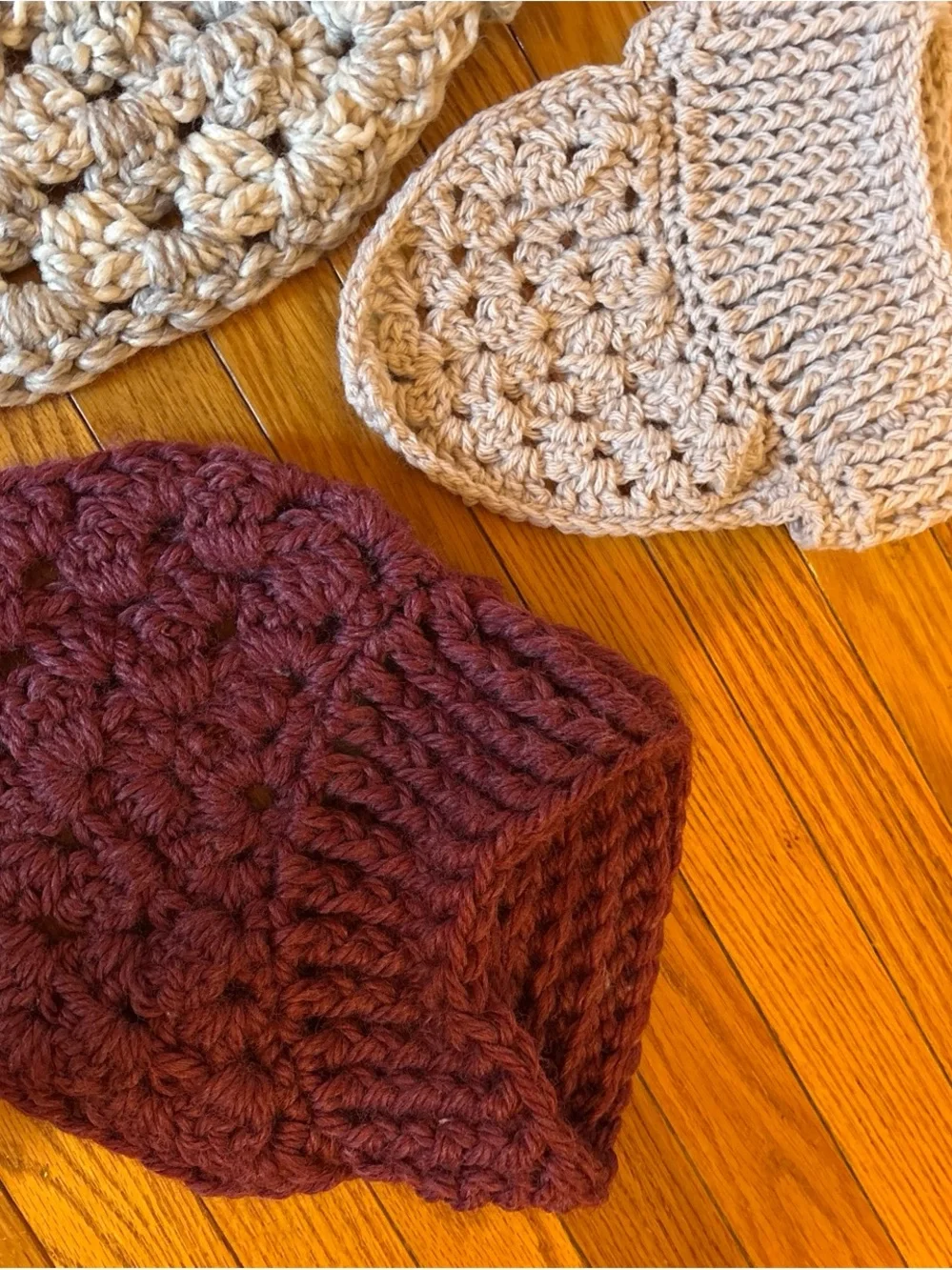 Crochet Cowls - set of 3